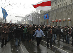 Массовые протесты предпринимателей в Минске, фото на newsby.org